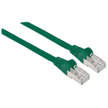 Intellinet Network Patch Cable, Cat6, 0.5m, Green, Copper, S/FTP, LSOH / LSZH, PVC, RJ45, Gold Plated Contacts, Snagless, Booted, Lifetime Warranty