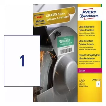 Self-adhesive printer label Avery L7917-40