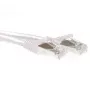 ACT White 0.5 meter SFTP CAT6A patch cable snagless with RJ45 connectors