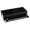 Surface-mounted shielded 8-port CAT6A box ACT FA7001, black, 173×109×44 mm, 110/Krone punch-down