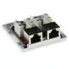 Surface-mounted shielded outlet box ACT FA7004, 2-port CAT6A