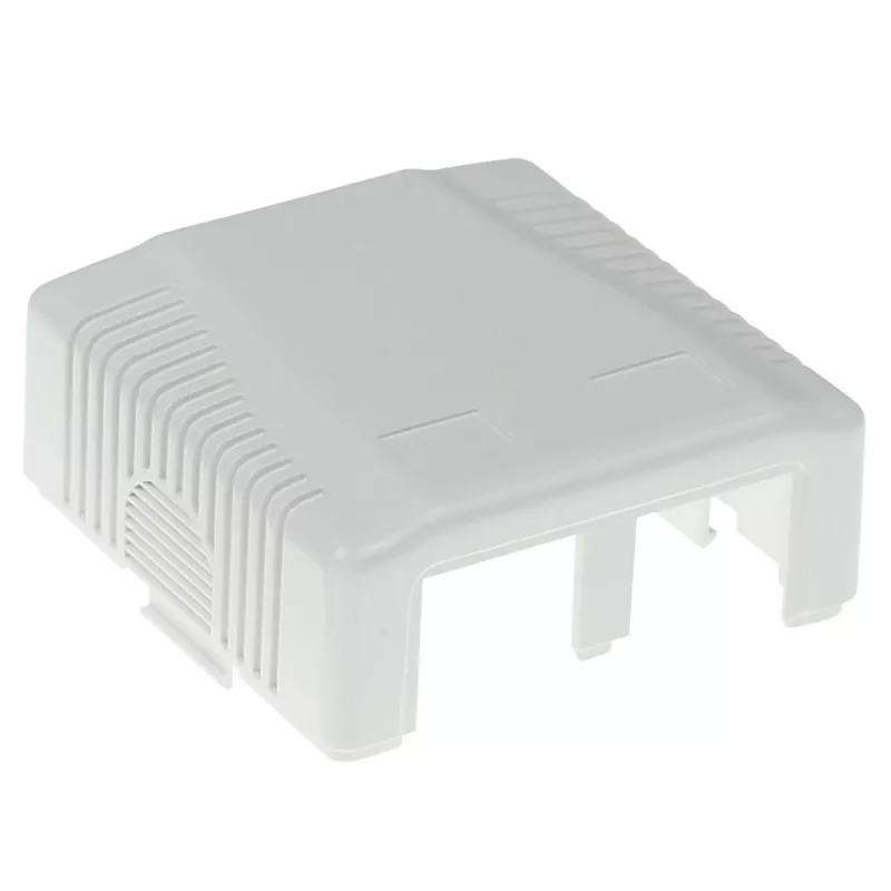 Surface-mounted shielded outlet box ACT FA7004, 2-port CAT6A