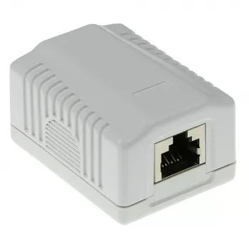 Surface-mounted shielded outlet box ACT FA7005 — 1-port, Cat6A