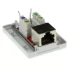 Surface-mounted shielded outlet box ACT FA7005 — 1-port, Cat6A
