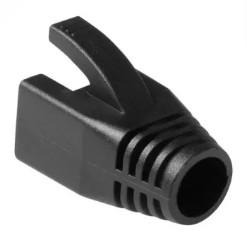 Cable boot ACT RJ45 white boot for 8.0 mm cable