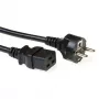 ACT Powercord mains connector CEE 7/7 male (straight) - C19 black 5 m