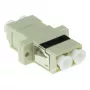 ACT Fiber optic LC duplex adapter multimode OM1/OM2 flange, LC/LC, Ivory, Multi-mode, Ceramic, OM1, 1 pc(s)