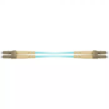 ACT 15 meter multimode 50/125 OM3 duplex armored fiber patch cable with LC connectors