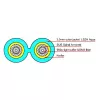 ACT 15 meter multimode 50/125 OM3 duplex armored fiber patch cable with LC connectors