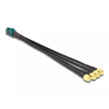 DeLOCK 90142 Coaxial Cable 0.2 m Mini FAKRA Z 4 x SMA Black