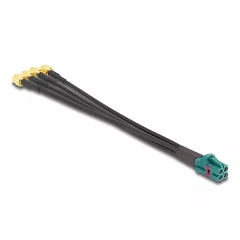 DeLOCK 90142 Coaxial Cable 0.2 m Mini FAKRA Z 4 x SMA Black
