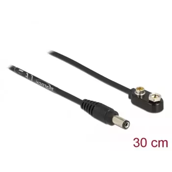 DC Power Cable DeLOCK 86697 5.5 x 2.1 mm male to Block Battery 9 V