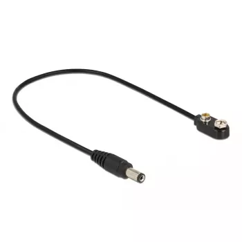 DC Power Cable DeLOCK 86697 5.5 x 2.1 mm male to Block Battery 9 V