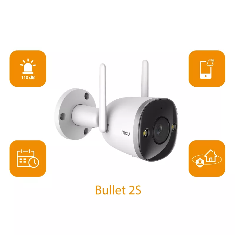 Imou Bullet 2S, IP security camera, Indoor, Wired & Wireless, External, CE, FCC, Ceiling/wall
