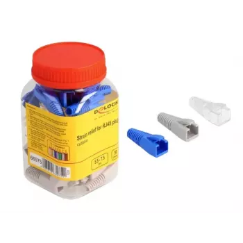 DeLOCK Strain relief for RJ45 plug cuttable set 50 pieces coloured