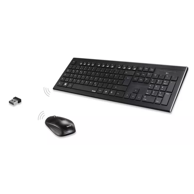 Hama Cortino keyboard Mouse included Home/Office RF Wireless QWERTY Ukrainian Black