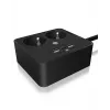 ICY BOX IB-MPS2220B-CH power extension 1.9 m 2 AC outlet(s) Indoor Black