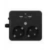 ICY BOX IB-MPS2220B-CH power extension 1.9 m 2 AC outlet(s) Indoor Black