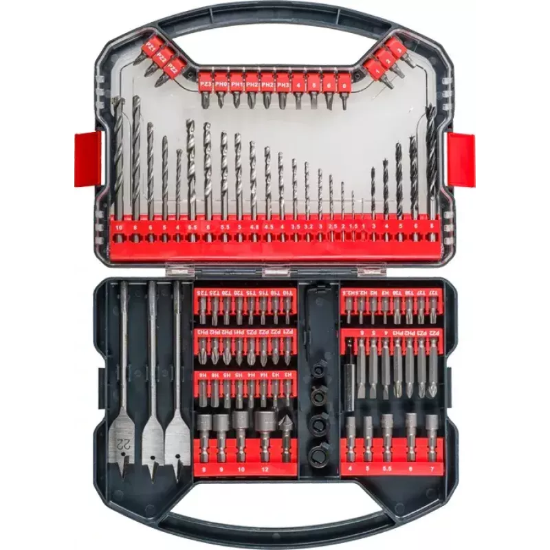 Drill Bit Set KWB Promo Box Standard 101 Pieces for Brick Metal Wood