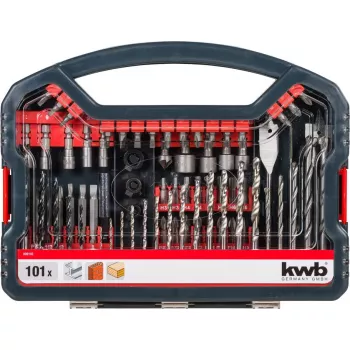 Drill Bit Set KWB Promo Box Standard 101 Pieces for Brick Metal Wood
