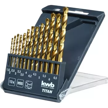 Drill bit set KWB 429844 13 pcs sizes 1.5-6.5