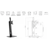 eSTUFF GLB226004 monitor mount / stand 81.3 cm (32 inch) Desk Black