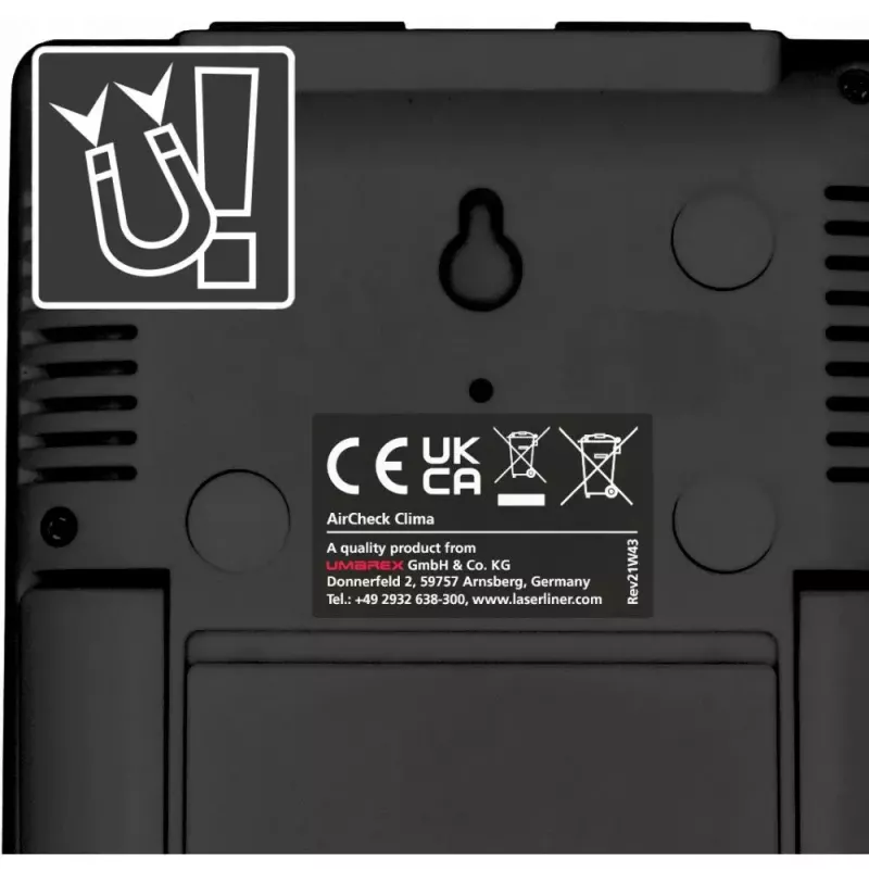 Electronic hygrometer Laserliner AirCheck Clima Black Digital 1 pc