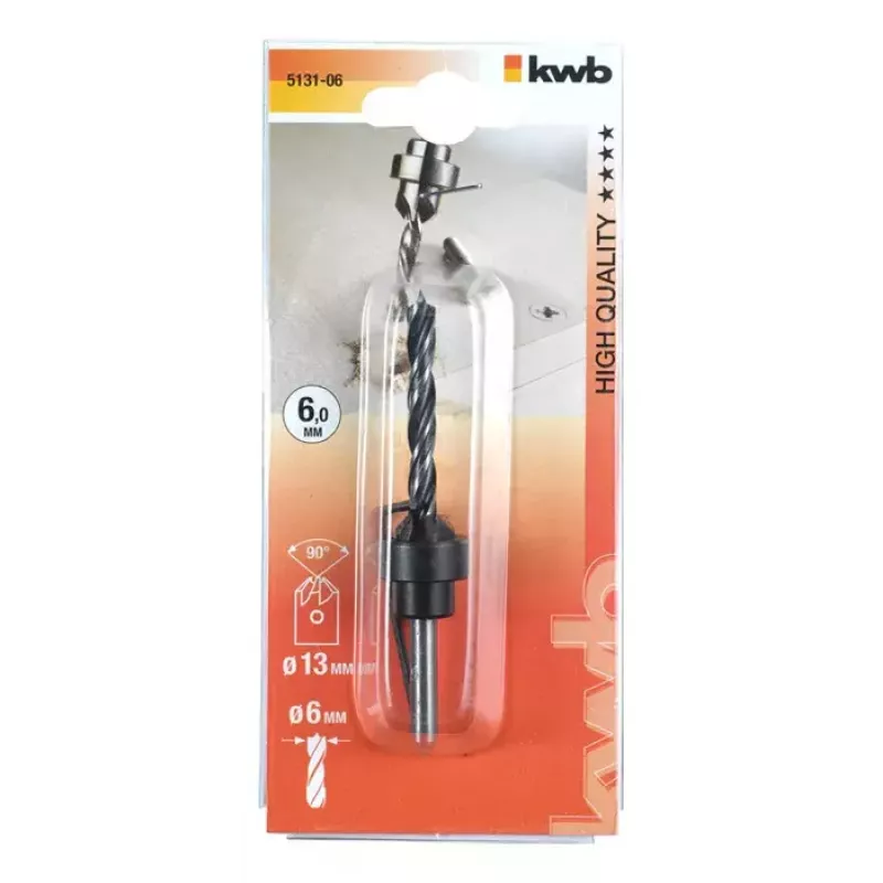 Drill Bit KWB 513106 6mm for Chipboard Hardwood Plastic Softwood