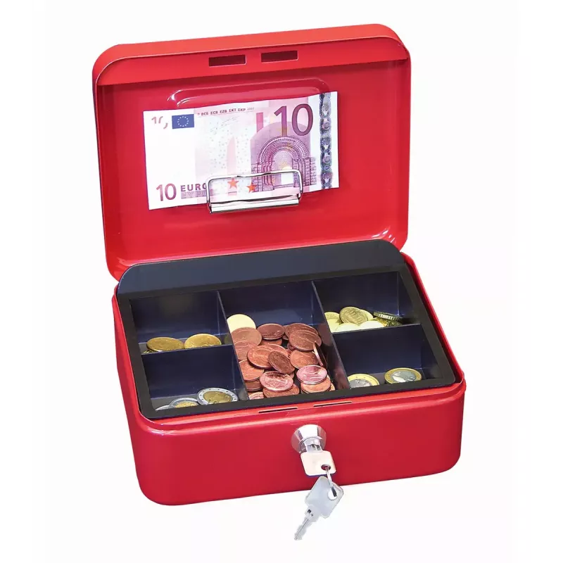 Cash/Ticket Box WEDO 145 202H Steel Red