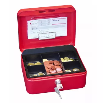Cash/Ticket Box WEDO 145 202H Steel Red