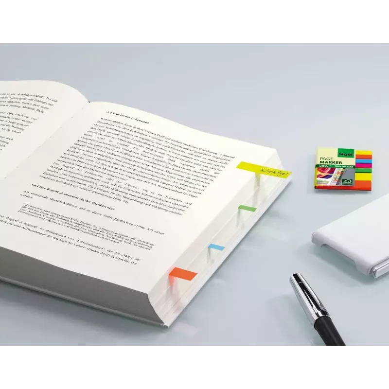 Bookmark Sigel HN616 Flexible Blue Green Orange Yellow 280 pcs