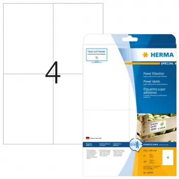 Labels A4 HERMA 10909 white extra strong adhesion paper matt 100 pcs