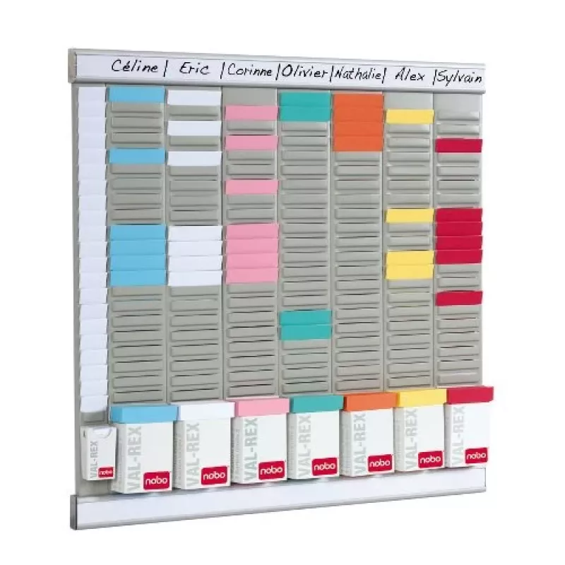 Nobo T-Card Office Planner Kit 24 Slot, White, 480 mm, 480 mm, 1.97 kg, 497 mm, 37 mm