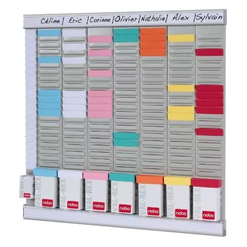 Nobo T-Card Office Planner Kit 24 Slot, White, 480 mm, 480 mm, 1.97 kg, 497 mm, 37 mm