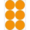 Multi-purpose labels HERMA 2284 luminous orange 50mm round 144 pcs