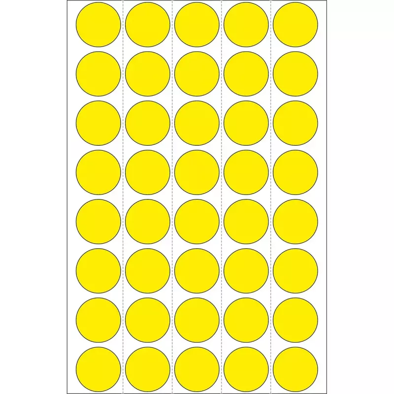 Multi-purpose labels HERMA 1280 pcs round yellow 19 mm
