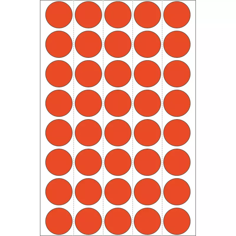 Multi-purpose labels HERMA 1280 pcs round red Ø 19 mm