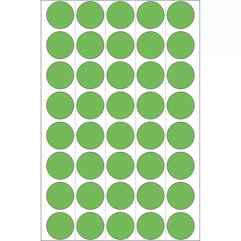 Multi-purpose labels HERMA 1280 pcs green round 19 mm