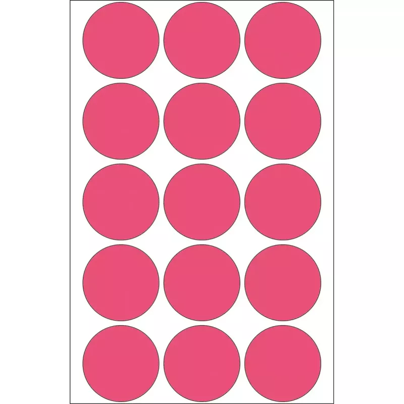 Multi-purpose labels HERMA 360 pcs luminous red Ø 32 mm