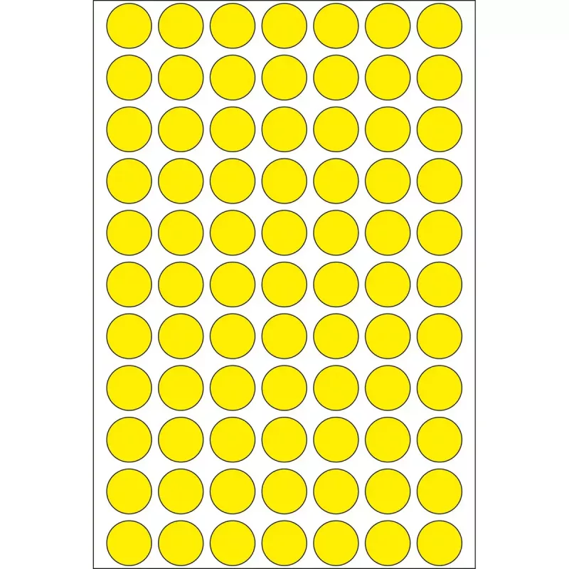 Multi-purpose labels HERMA 2464 pcs round yellow 13 mm
