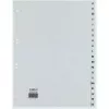 Rexel PP Dividers, grey, alphabetica, Alphabetic tab index, Polypropylene (PP), Grey, A4+, 246 mm, 297 mm