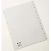 Rexel PP Dividers, grey, alphabetica, Alphabetic tab index, Polypropylene (PP), Grey, A4, 226 mm, 297 mm
