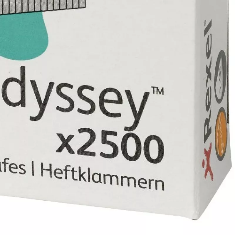 Rexel Staples Odyssey Pack of 2500, Staples pack, 2500 staples, Steel, Silver, 60 sheets, 130 g