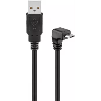 USB 2.0 Hi-Speed Cable Goobay 95343 90° Black 1.8m