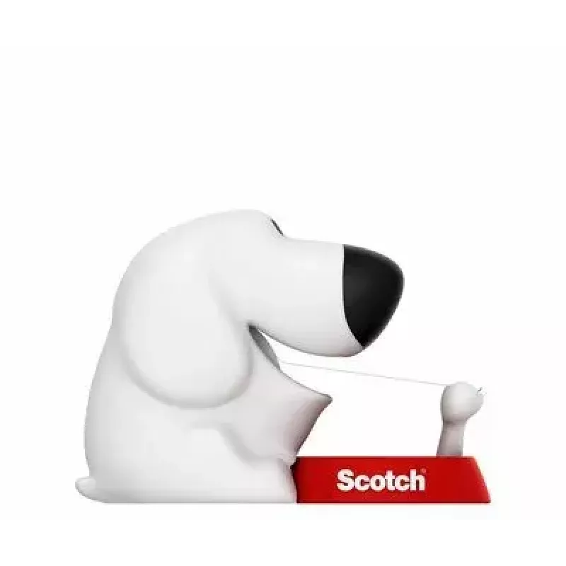 Tape Dispenser 3M Scotch C31 Black Red White Dog-810