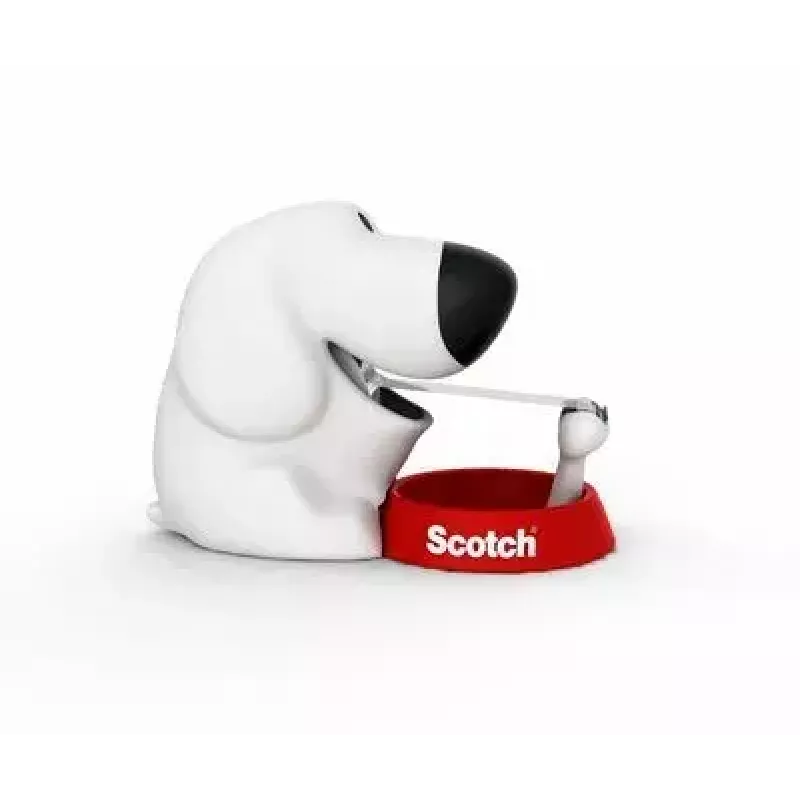 Tape Dispenser 3M Scotch C31 Black Red White Dog-810