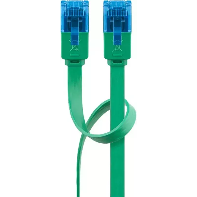 Flat Patch Cable Goobay CAT 6A U/UTP Green 5m