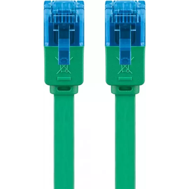 Flat Patch Cable Goobay CAT 6A U/UTP Green 5m