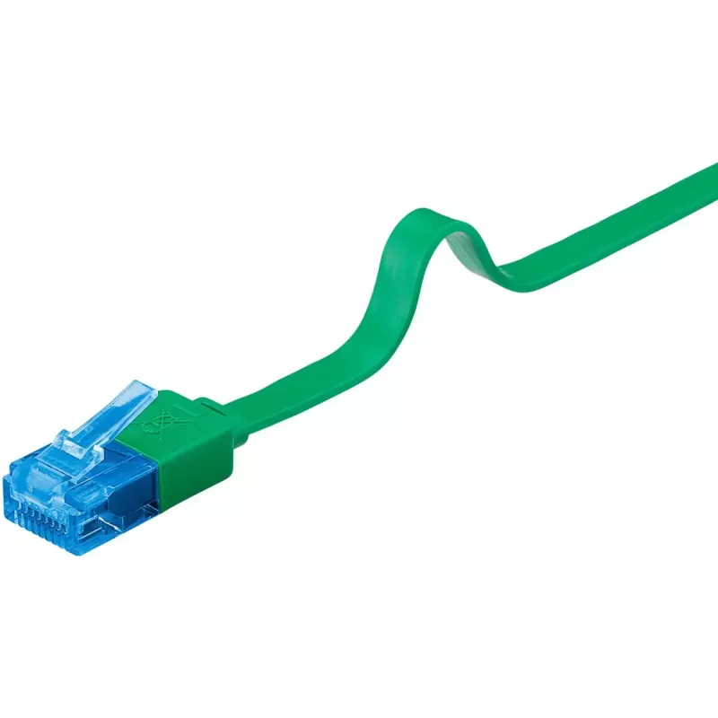 Flat Patch Cable Goobay CAT 6A U/UTP Green 5m
