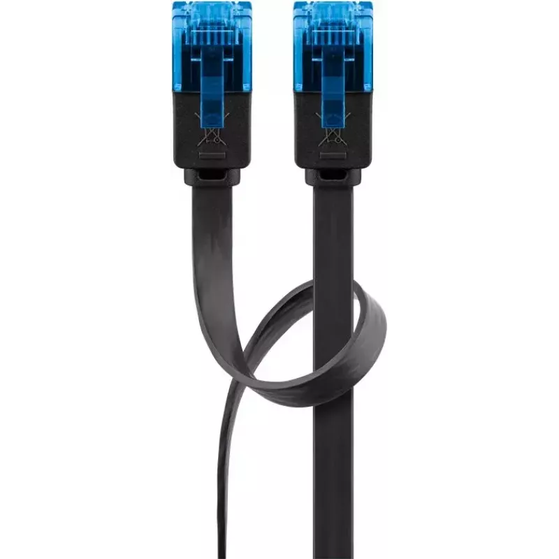 Flat Patch Cable Goobay CAT 6A U/UTP Black 5m